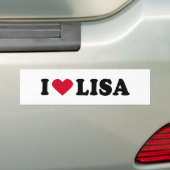 IK HOU VAN LISA BUMPERSTICKER (Op auto)