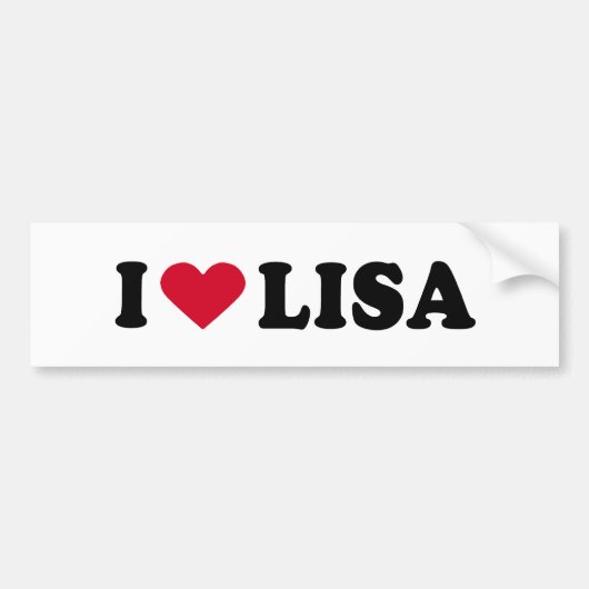 IK HOU VAN LISA BUMPERSTICKER (Voorkant)