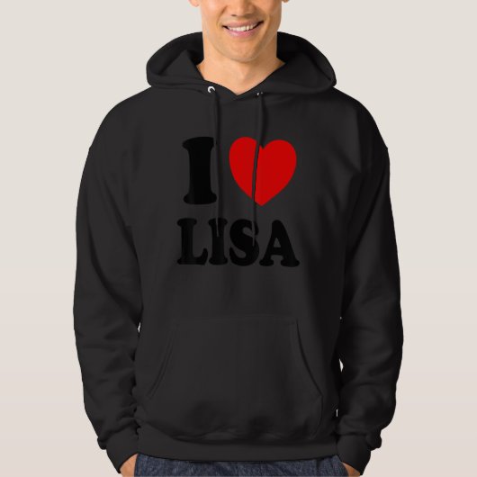 Ik hou van Lisa Hoodie (Voorkant)
