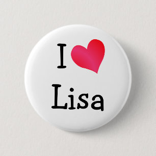 Ik hou van Lisa Ronde Button 5,7 Cm