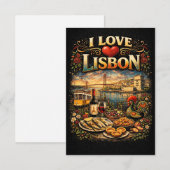 Ik hou van Lissabon Bedankkaart (Voorkant / Achterkant)
