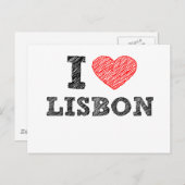 Ik hou van Lissabon Briefkaart (Voorkant / Achterkant)