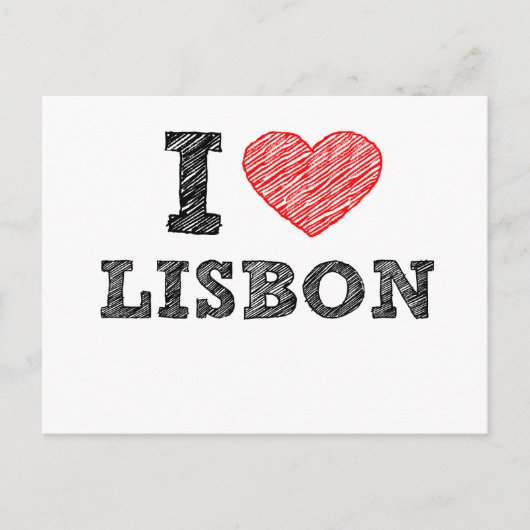 Ik hou van Lissabon Briefkaart (Voorkant)