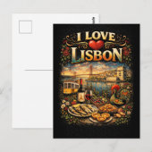 Ik hou van Lissabon Briefkaart (Voorkant / Achterkant)