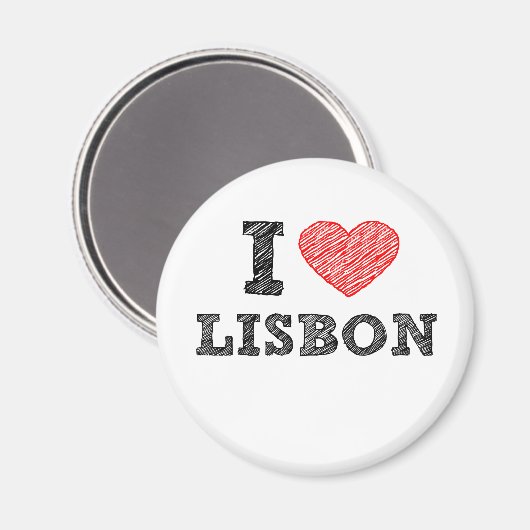 Ik hou van Lissabon Magneet (Voorkant / Achterkant)