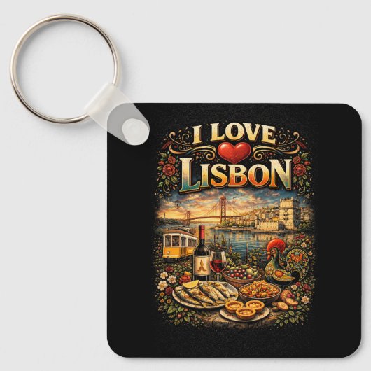 Ik hou van Lissabon Sleutelhanger (Voorkant)