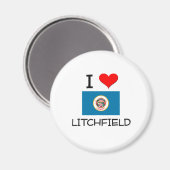 Ik hou van Litchfield Minnesota Magneet (Voorkant / Achterkant)