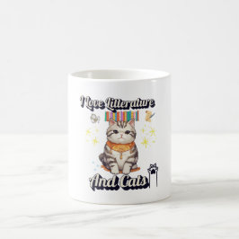 Ik hou van literatuur en katten 'Mokken Koffiemok
