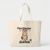 Ik hou van literatuur en katten" Togs Design Grote Tote Bag (Voorkant)