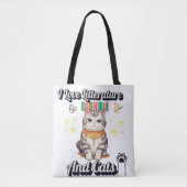 Ik hou van literatuur en katten" Togs Design Tote Bag (Voorkant)
