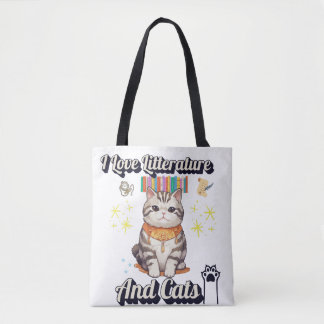 Ik hou van literatuur en katten" Togs Design Tote Bag