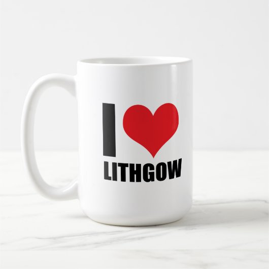 Ik hou van Lithgow Koffiemok (Links)