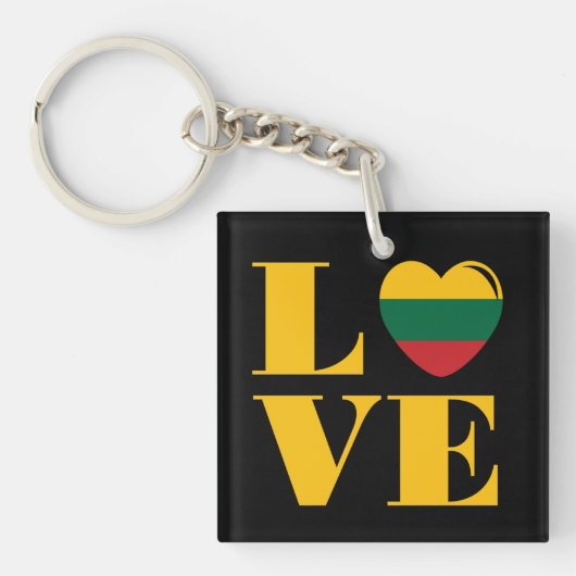 Ik hou van Litouwen Sleutelhanger (voorkant)