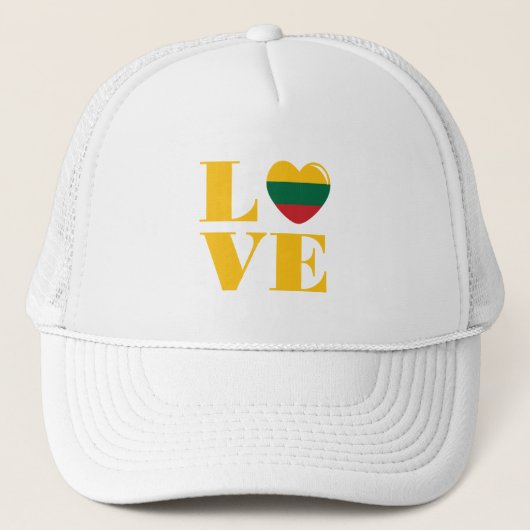 Ik hou van Litouwen Trucker Pet (Voorkant)