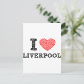 Ik hou van Liverpool Briefkaart (Staand voorkant)
