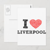 Ik hou van Liverpool Briefkaart (Voorkant / Achterkant)