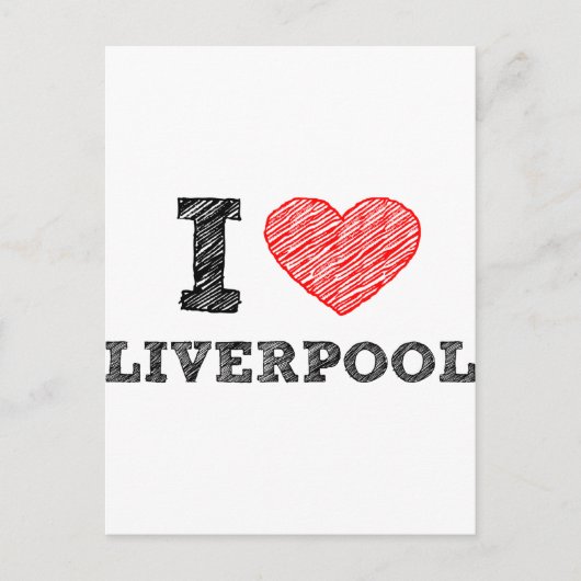 Ik hou van Liverpool Briefkaart (Voorkant)