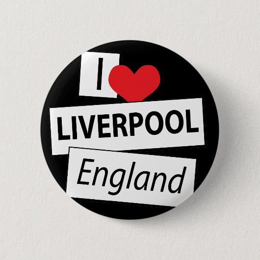 Ik hou van Liverpool Engeland Ronde Button 5,7 Cm (Voorkant)