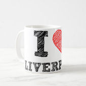 Ik hou van Liverpool Koffiemok (Voorkant links)