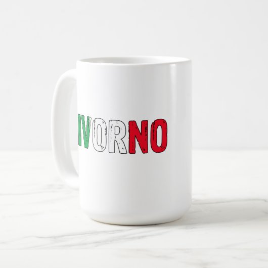 Ik hou van Livorno Italië Koffiemok (Voorkant links)