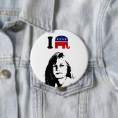 Ik hou van Liz Cheney Ronde Button 4,0 Cm (In situ)