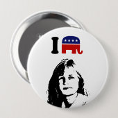 Ik hou van Liz Cheney Ronde Button 4,0 Cm (Voorkant /achterkant)