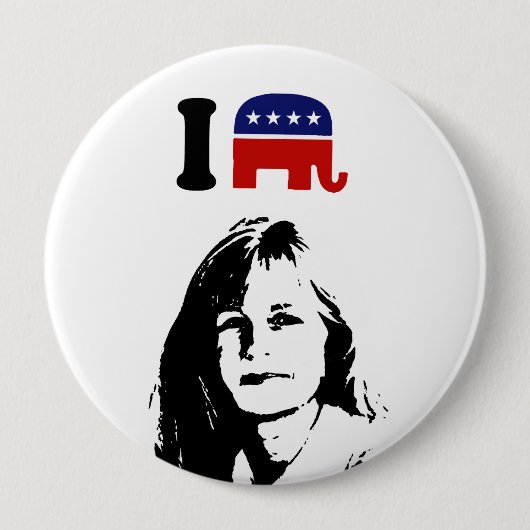 Ik hou van Liz Cheney Ronde Button 4,0 Cm (Voorkant)