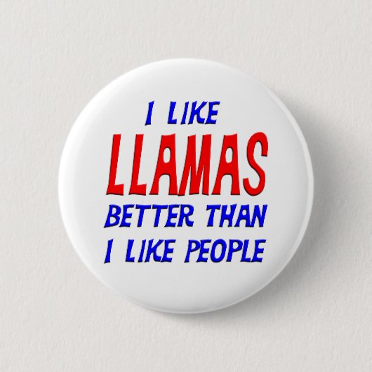 Ik hou van Llamas beter dan ik dat mensen Button h (Voorkant)