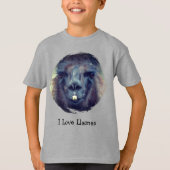 Ik hou van Llama's Boerderij Dier T-shirt (Voorkant)