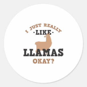 Ik hou van Llamas Funny Quote Sticker