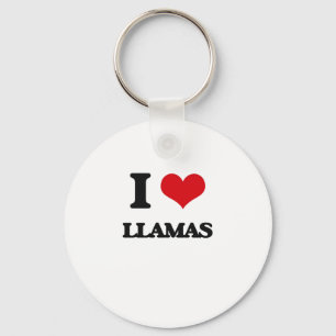 Ik hou van Llamas Sleutelhanger
