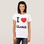 Ik hou van Llamas T-shirt (Voorkant volledig)