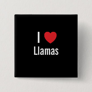 Ik hou van Llamas Vierkante Button 5,1 Cm