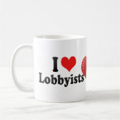Ik hou van lobbyisten koffiemok (Links)