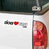Ik hou van Loei, Isan, Thailand Bumpersticker (Op Truck)