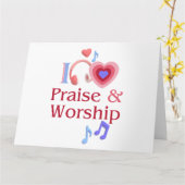 Ik hou van lof en aanbidding Wenskaarten Kaart (Gele Bloem)