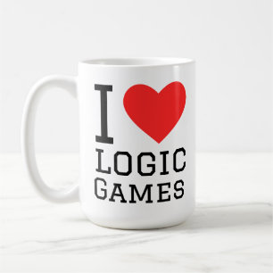 Ik hou van logische spellen koffiemok