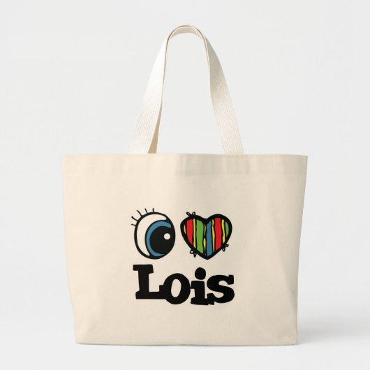 Ik hou van Lois Grote Tote Bag (Voorkant)