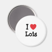 Ik hou van Lois hart T-Shirt Magneet (Voorkant / Achterkant)