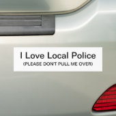 Ik hou van lokale politieagent bumpersticker (Op auto)