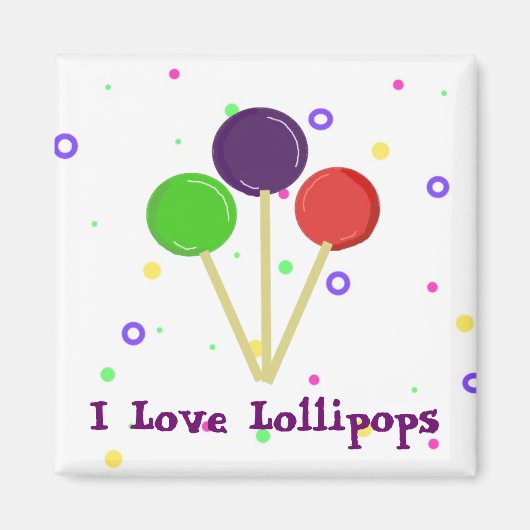 Ik hou van lolly's magneet (Voorkant)