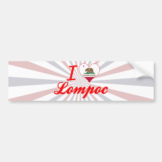 Ik hou van Lompoc, Californië Bumpersticker (Voorkant)
