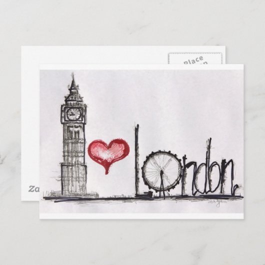 Ik hou van Londen Briefkaart (Voorkant / Achterkant)