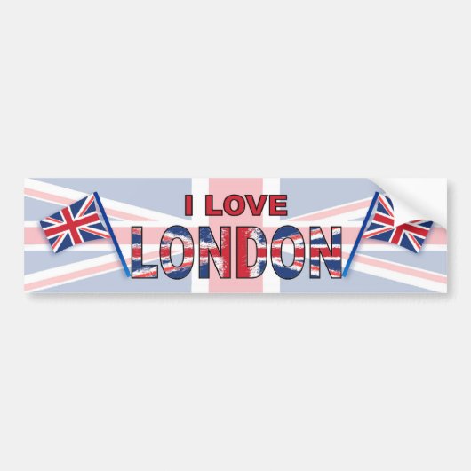 Ik hou van Londen Bumpersticker (Voorkant)