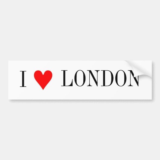 Ik hou van Londen Bumpersticker (Voorkant)