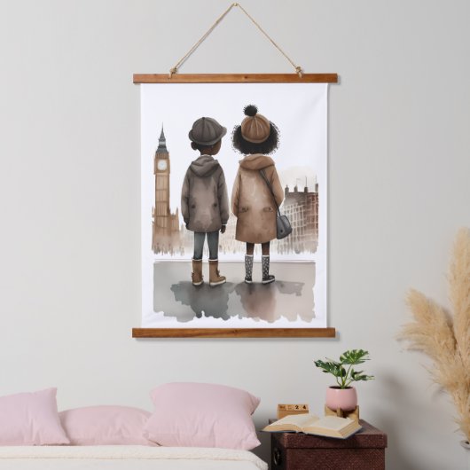 Ik hou van Londen Hangend Wandkleed (Slaapkamer)