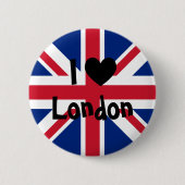 Ik hou van Londen Ronde Button 5,7 Cm (Voorkant)