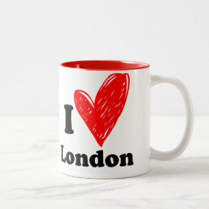 Ik hou van Londen Tweekleurige Koffiemok