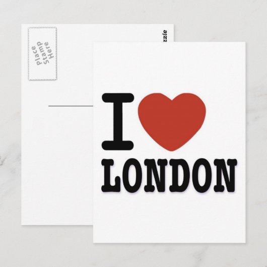 Ik hou van LONDON Briefkaart (Voorkant / Achterkant)