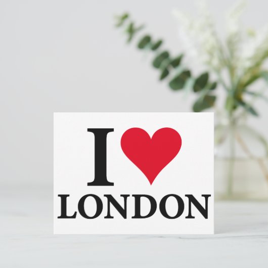 Ik hou van LONDON Briefkaart (Staand voorkant)